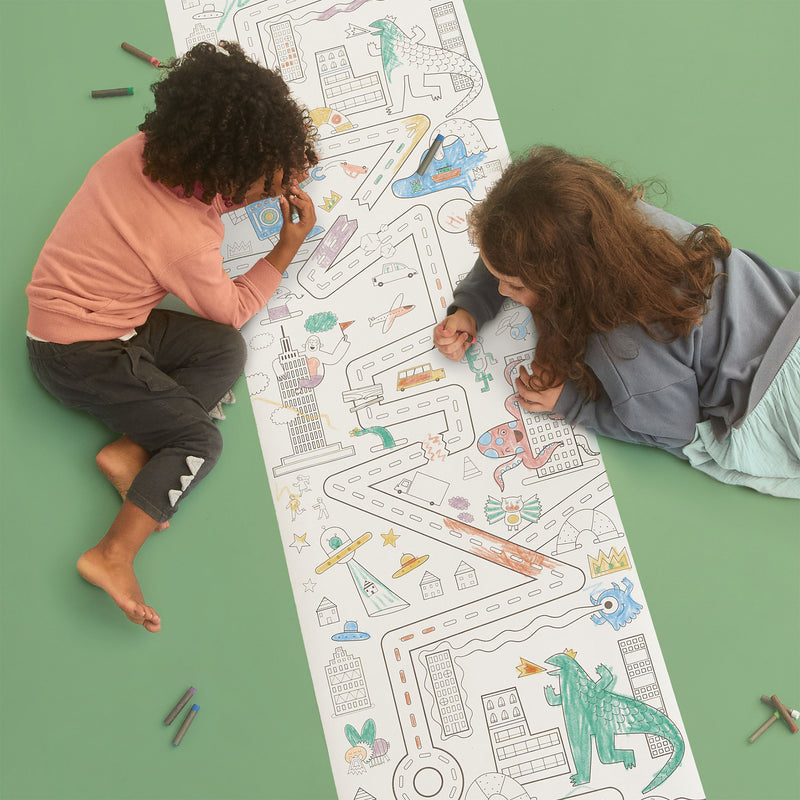 Playpa Paper - Monsters Take Over The City - Little Reef and Friends