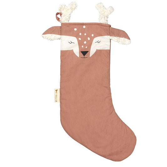 Christmas Stocking Deer - Old Rose - Little Reef and Friends