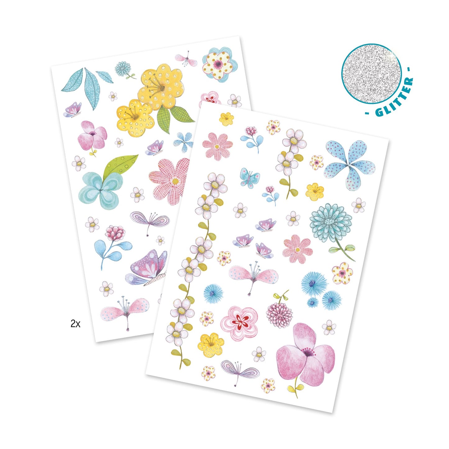 Temporary Tattoos - Glitter Fair Flowers - Little Reef and Friends