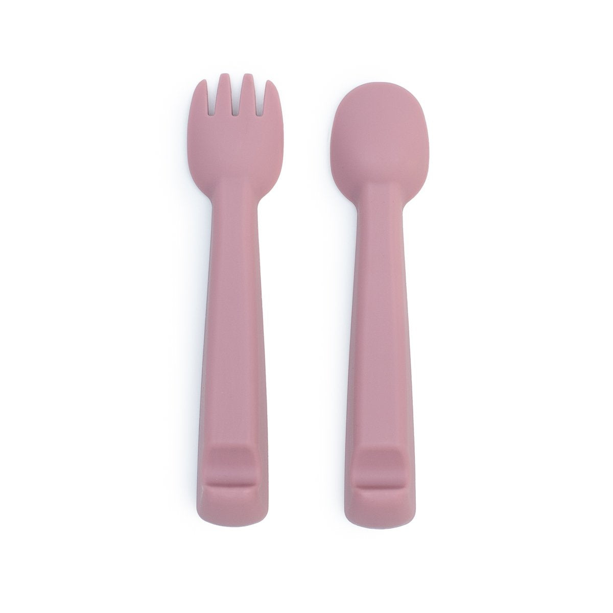 Feedie Fork & Spoon Set with Case - Dusty Rose - Little Reef and Friends