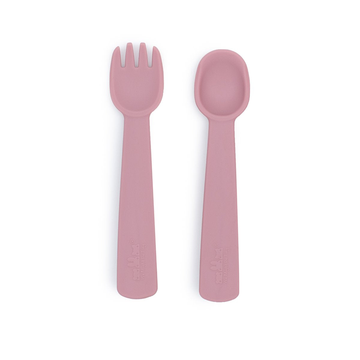 Feedie Fork & Spoon Set with Case - Dusty Rose - Little Reef and Friends