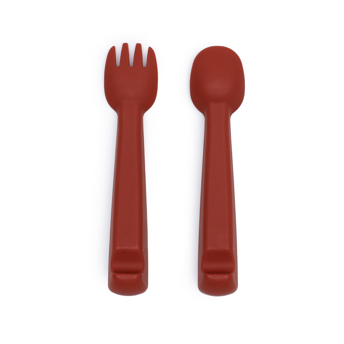 Feedie Fork & Spoon Set with Case - Rust - Little Reef and Friends