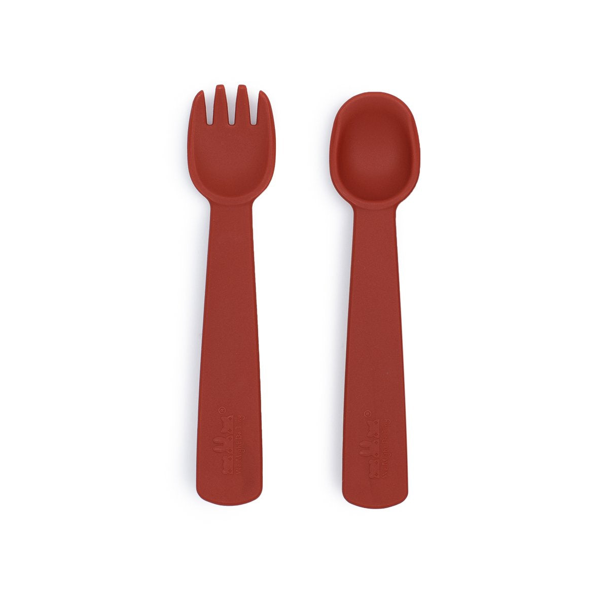 Feedie Fork & Spoon Set with Case - Rust - Little Reef and Friends