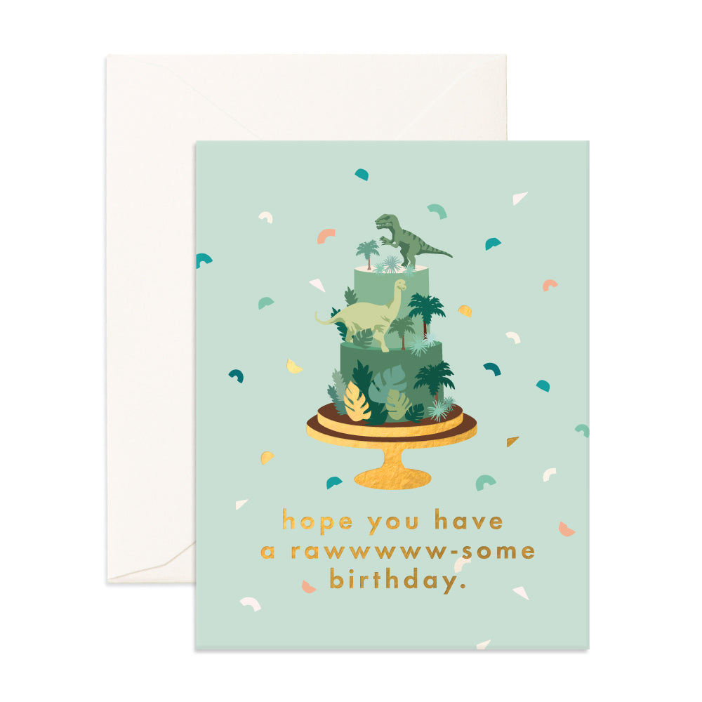 Happy Birthday Greeting Card - Raw-some - Little Reef and Friends
