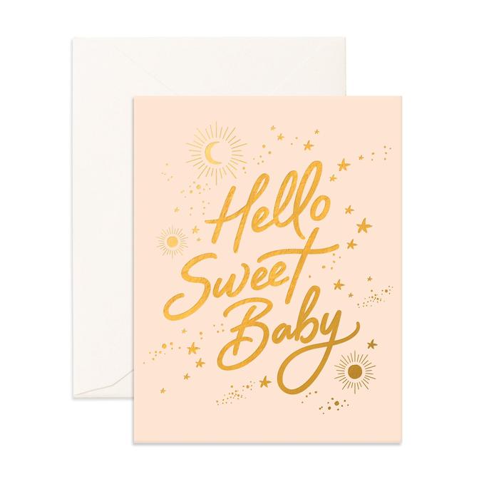 Sweet Baby Greeting Card - Stars - Little Reef and Friends