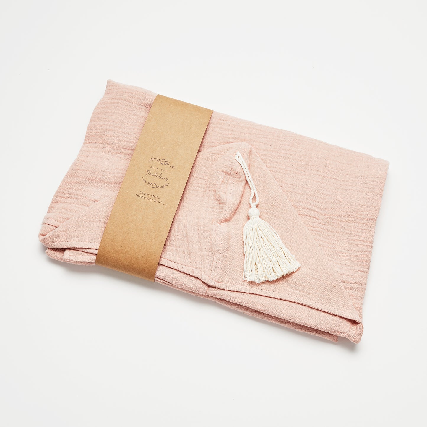 Organic Hooded Baby & Toddler Towel - Blush - Little Reef and Friends