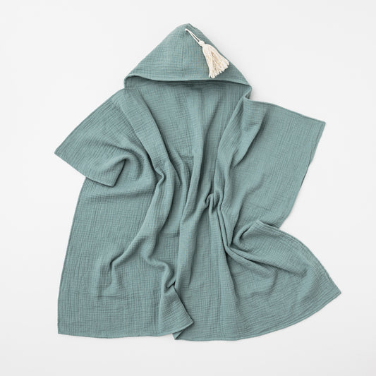 Organic Hooded Baby & Toddler Towel  - Sage - Little Reef and Friends