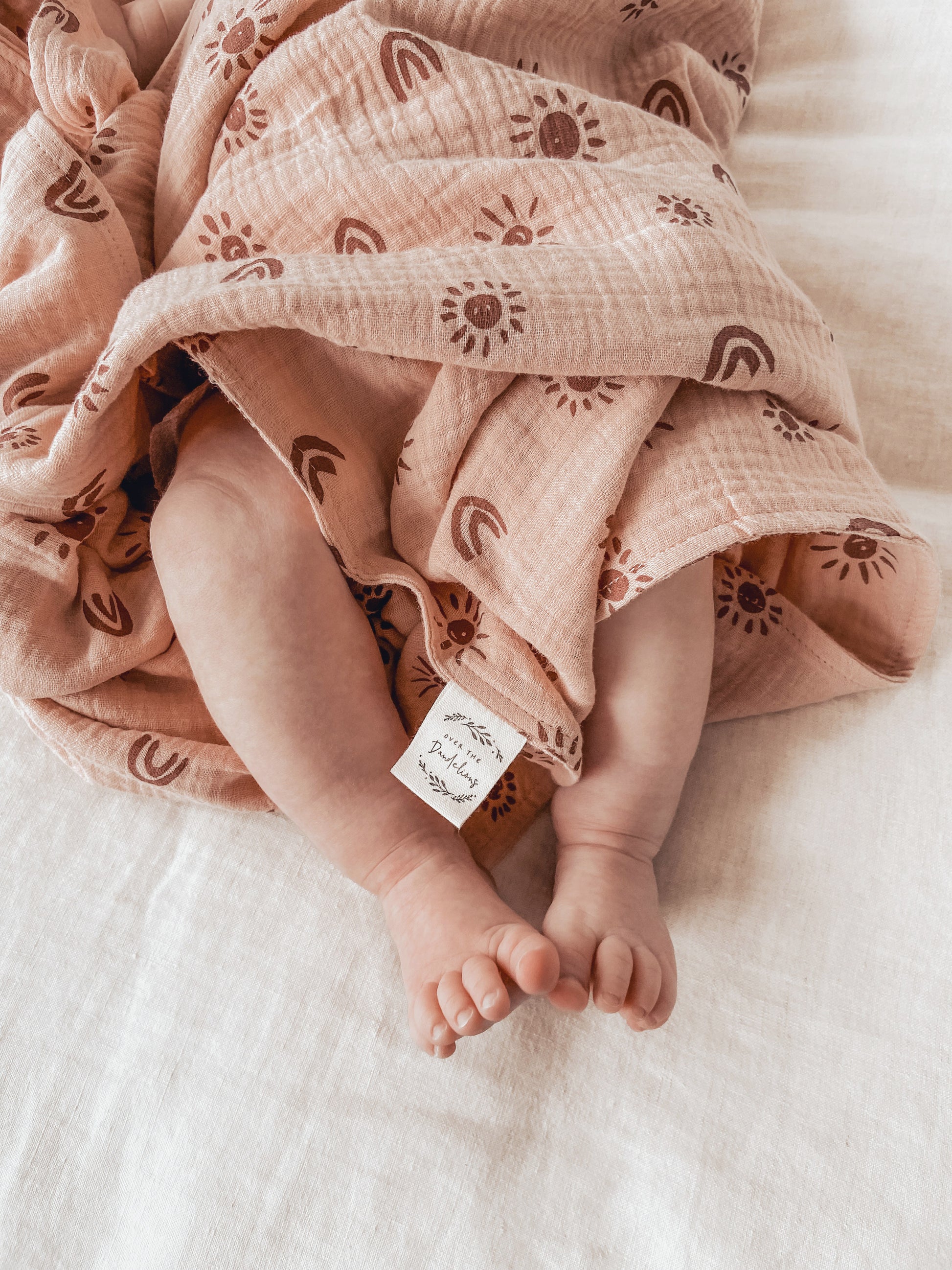 Organic Hooded Baby & Toddler Towel - Sunny Blush/Plum - Little Reef and Friends