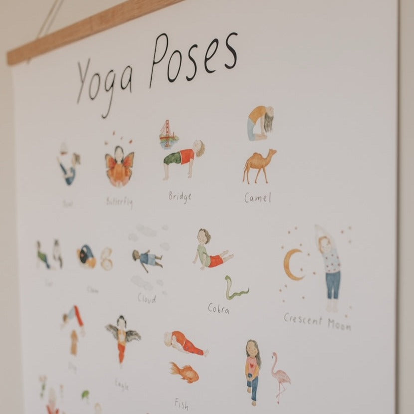 Wall Print - Yoga Poses - Little Reef and Friends