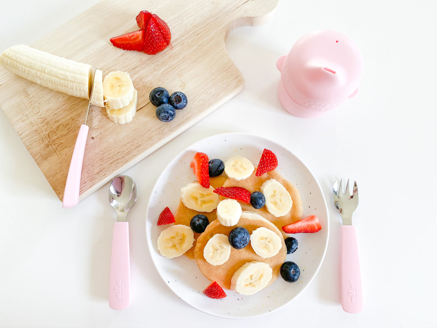 Toddler Feedie Cutlery Set - Powder Pink - Little Reef and Friends