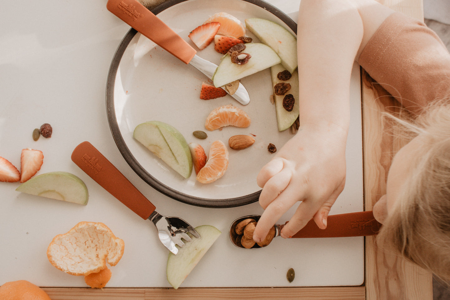 Toddler Feedie Cutlery Set - Rust - Little Reef and Friends