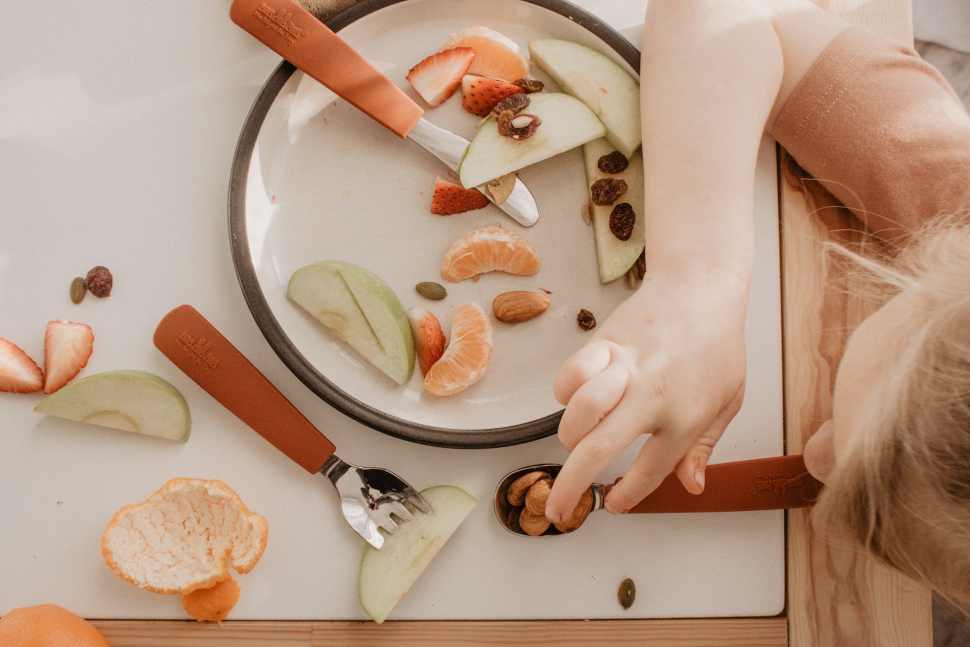 Toddler Feedie Cutlery Set - Rust - Little Reef and Friends