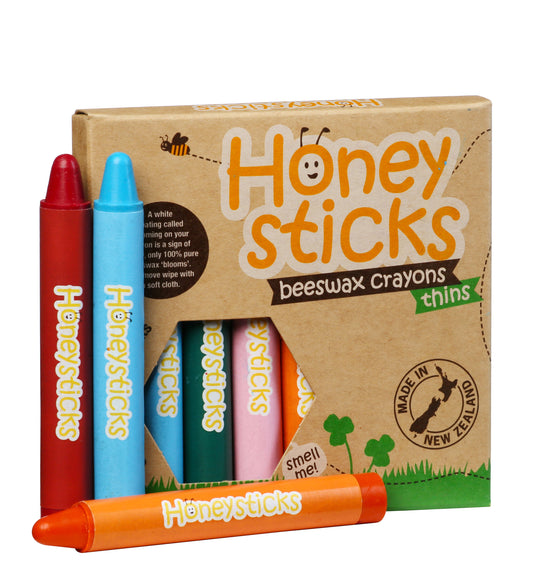 Beeswax Crayons Thins (4-6 yr) - Little Reef and Friends