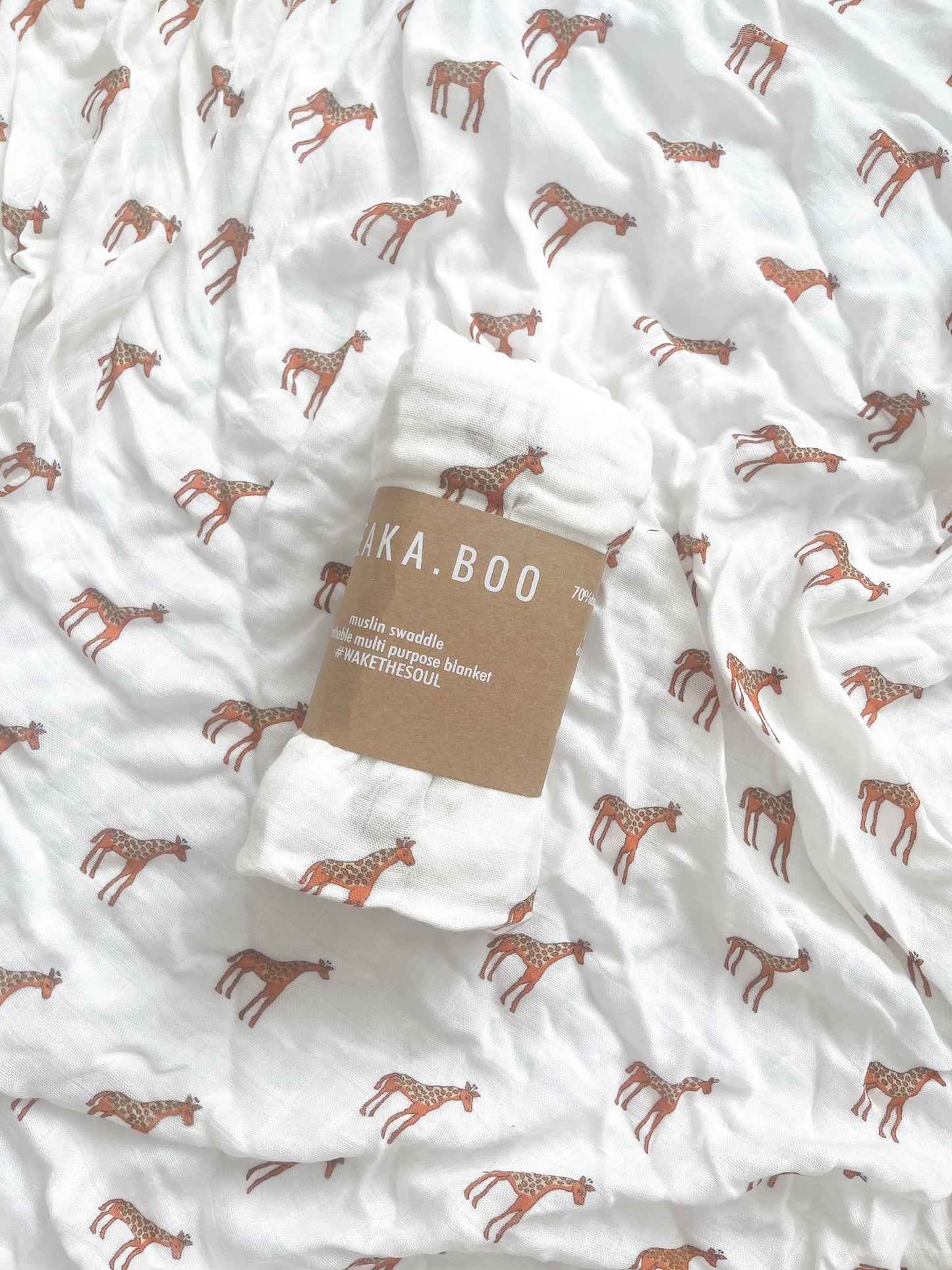 Jasper Giraffe Muslin Swaddle - Little Reef and Friends