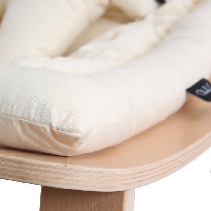Levo Baby Rocker - Beech with Organic White Cushion - Little Reef and Friends