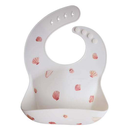 Silicone Baby Bib - Light Shell - Little Reef and Friends