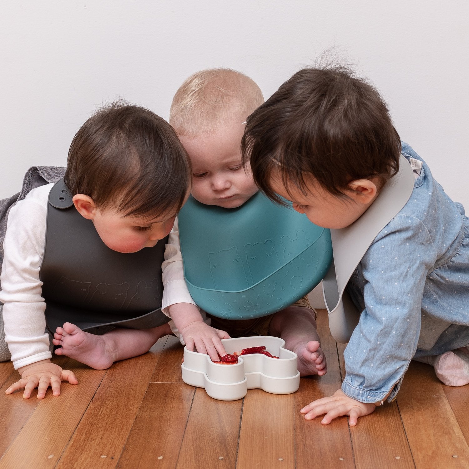 Catchie Bibs 2 Pk - Mint/ Grey - Little Reef and Friends