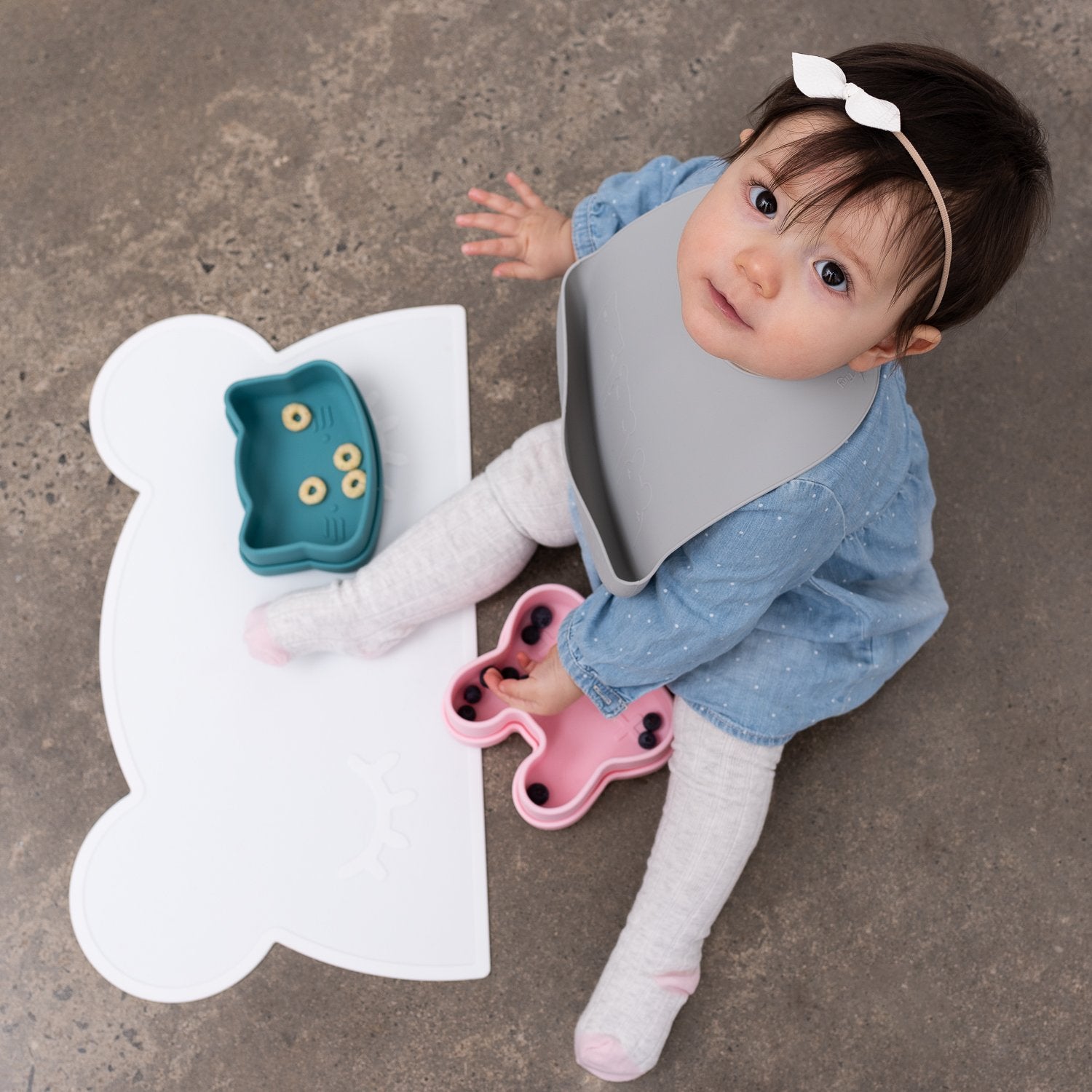 Catchie Bibs 2 Pk - Mint/ Grey - Little Reef and Friends