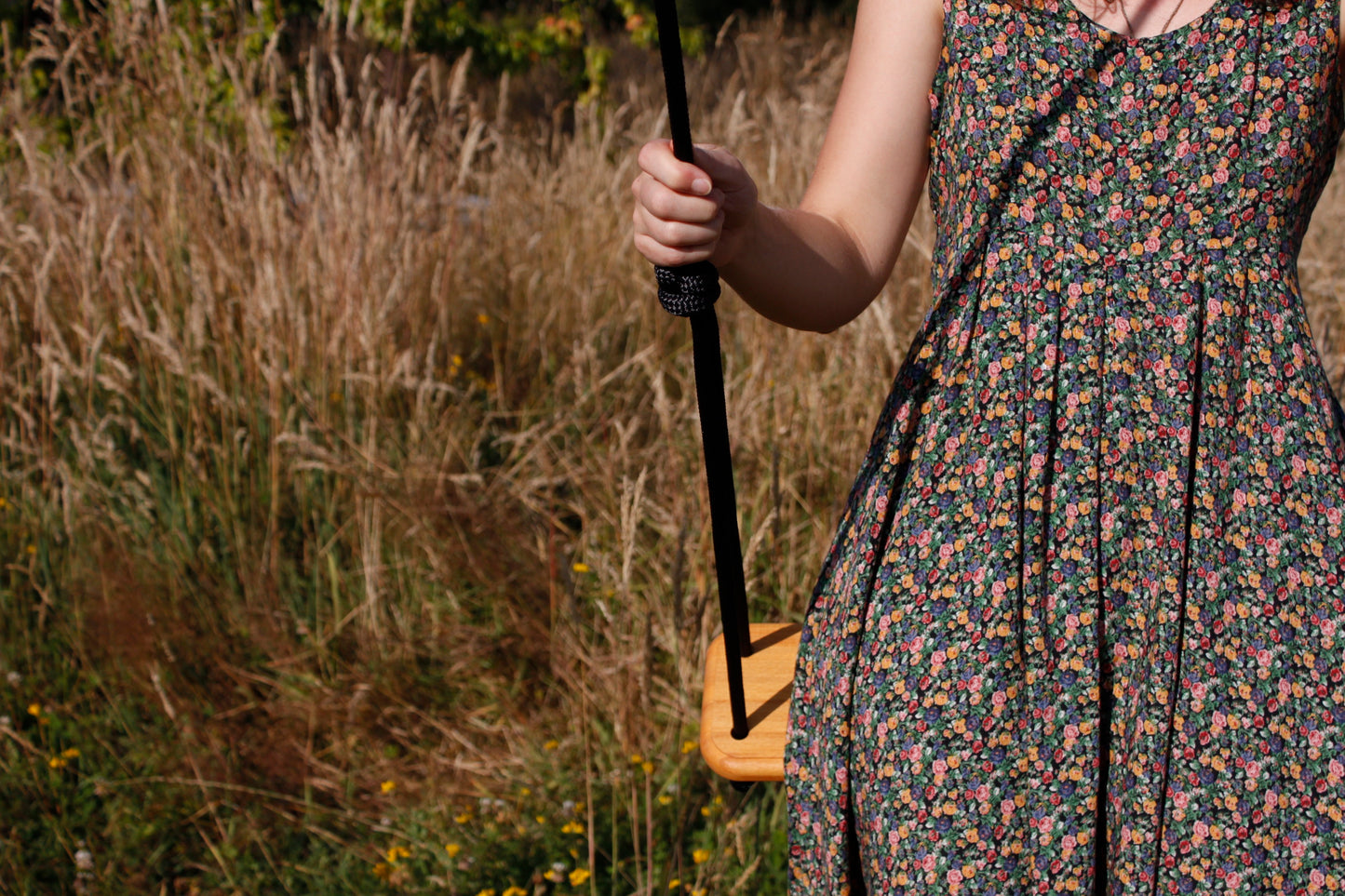 Traditional Wooden Swing - Black - Little Reef and Friends