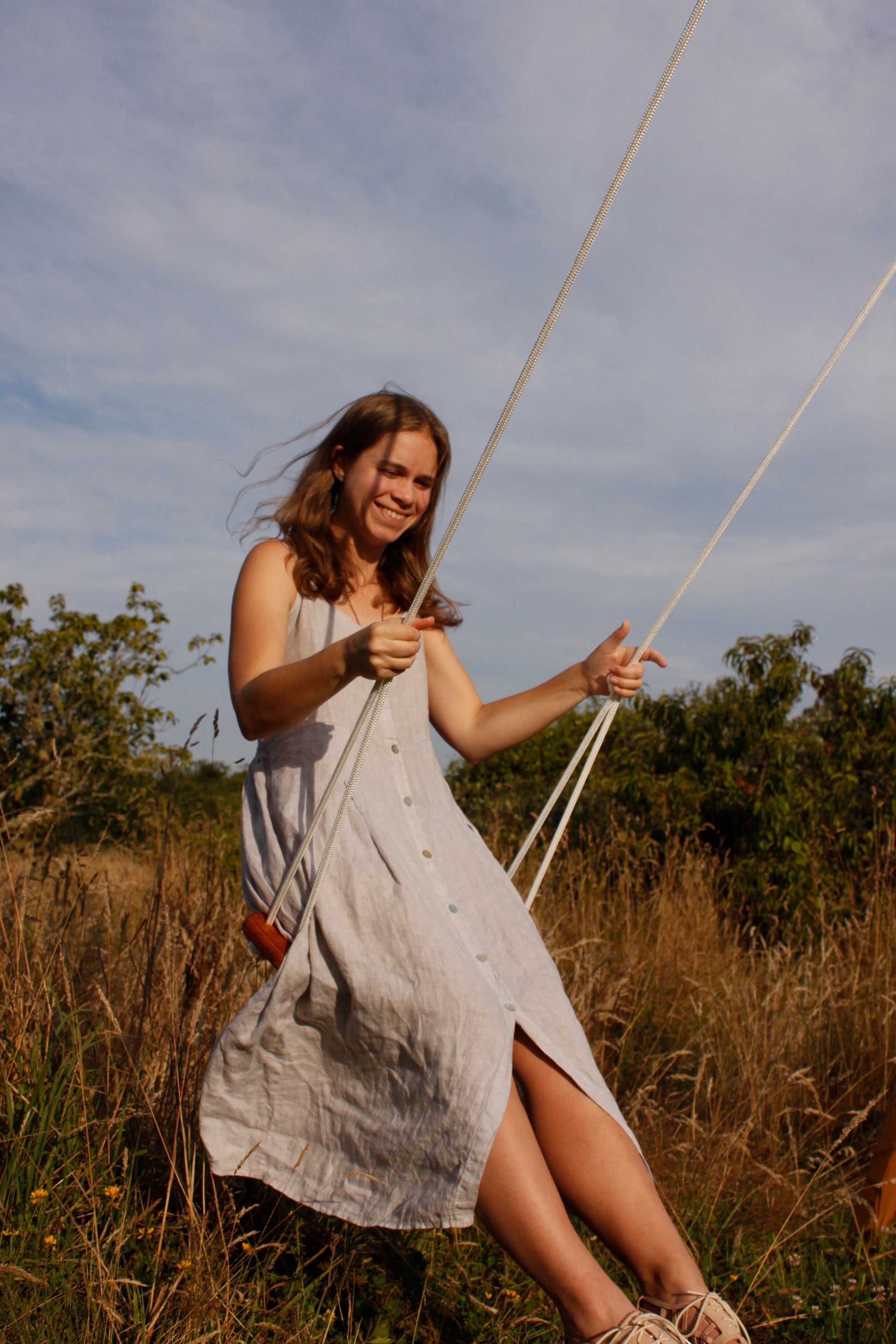 Traditional Wooden Swing - White - Little Reef and Friends