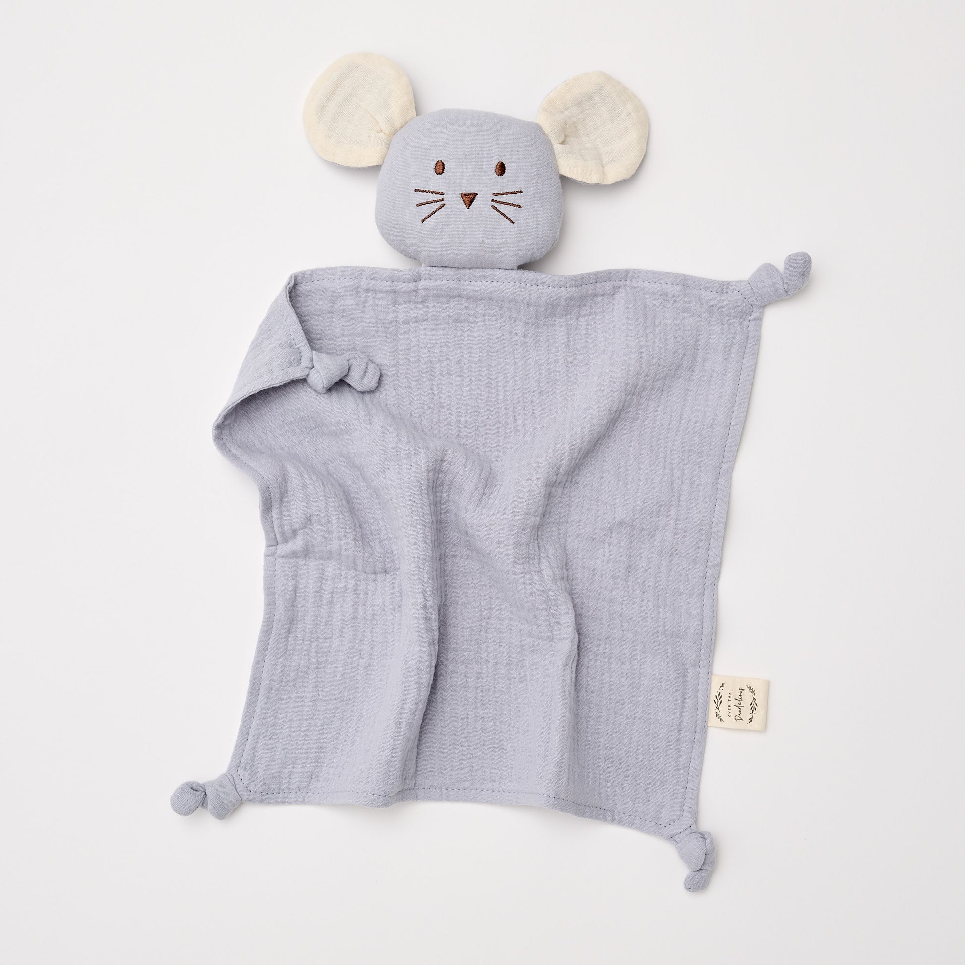 Organic Muslin Mouse Lovey - Frost - Little Reef and Friends