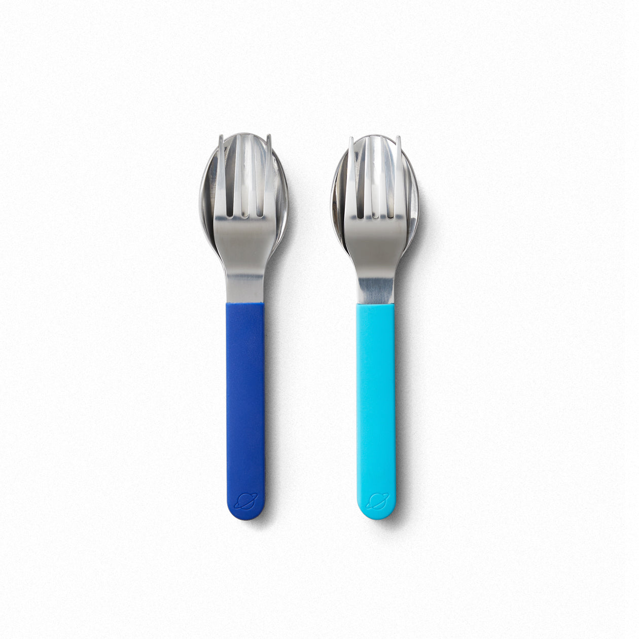 Magnetic Stainless Steel Utensils - Scuba Blue - Little Reef and Friends