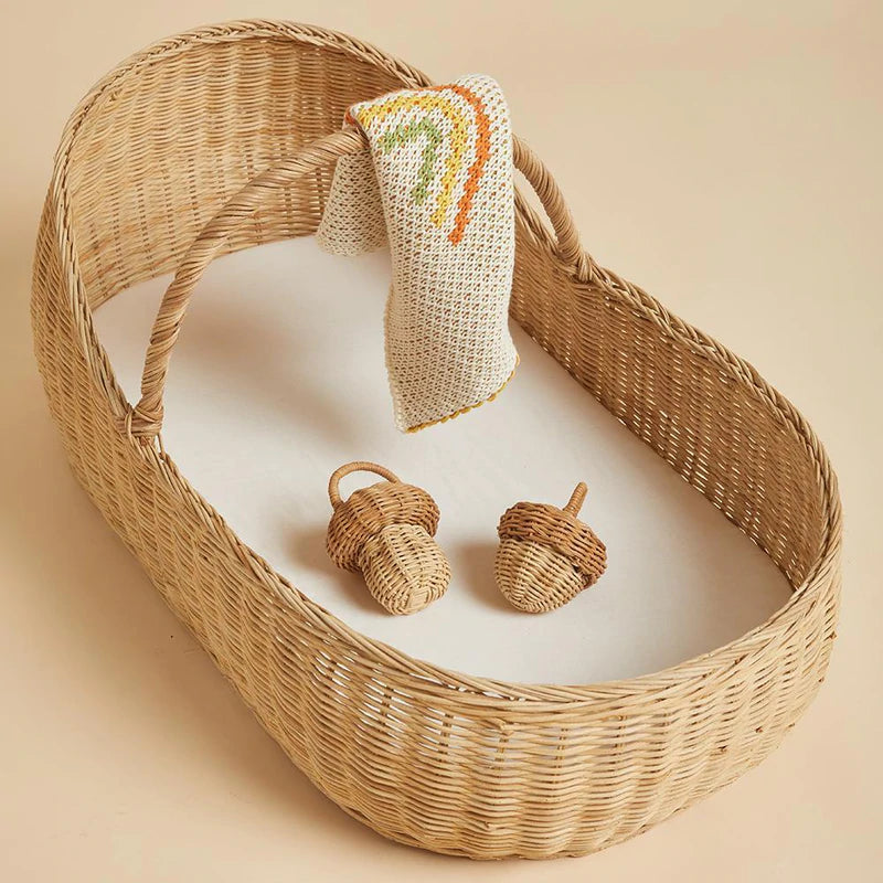 Mushroom Rattan Rattle - Little Reef and Friends