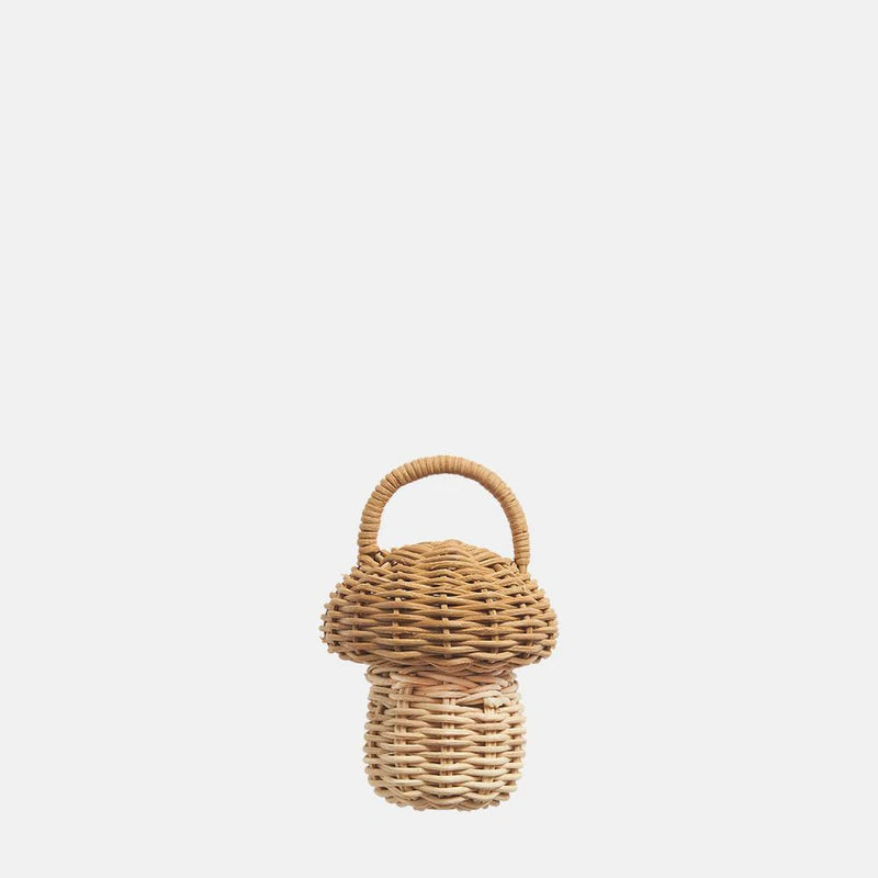 Olli Ella Mushroom Rattan Rattle – Little Reef and Friends