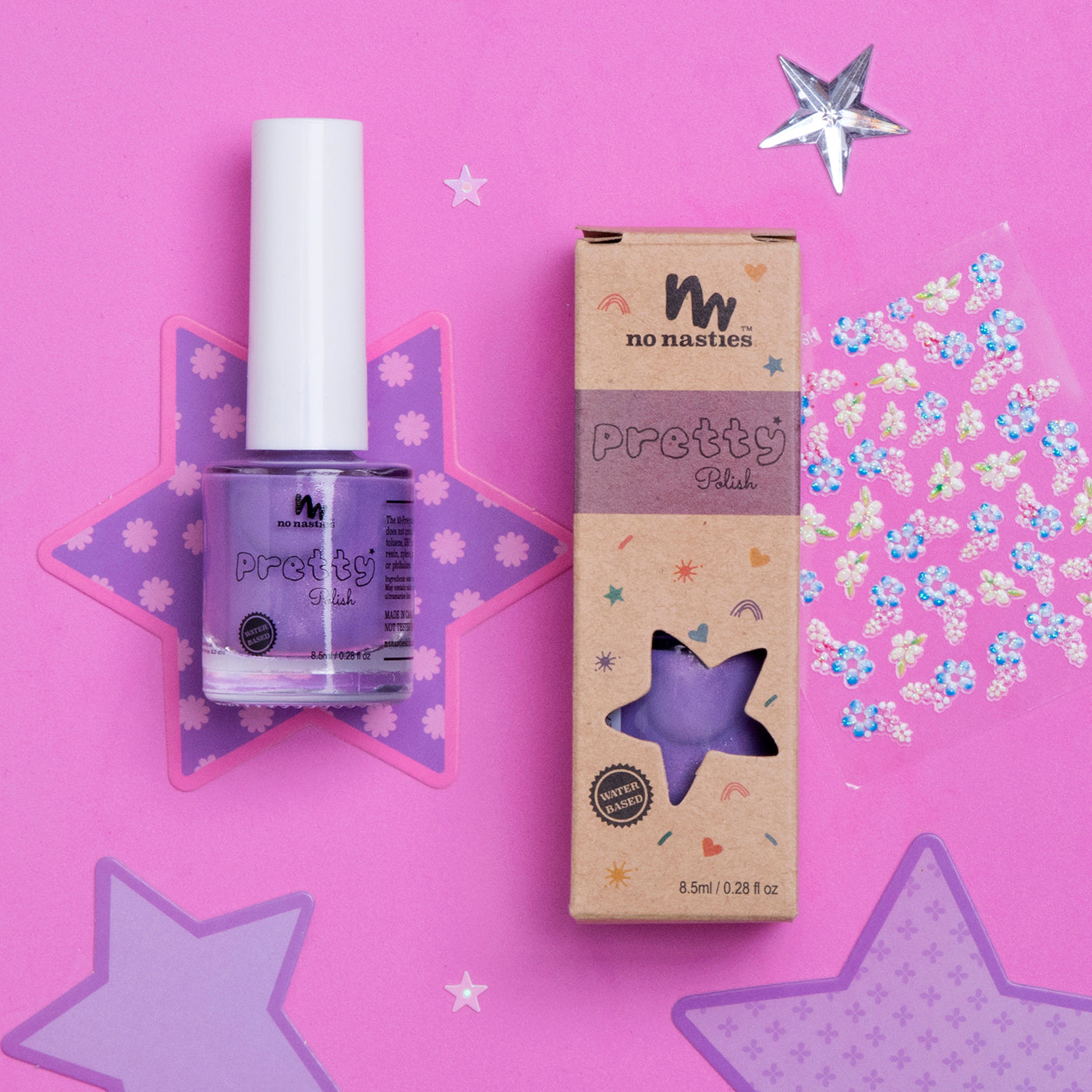 Water Based Peelable Nail Polish - Purple - Little Reef and Friends