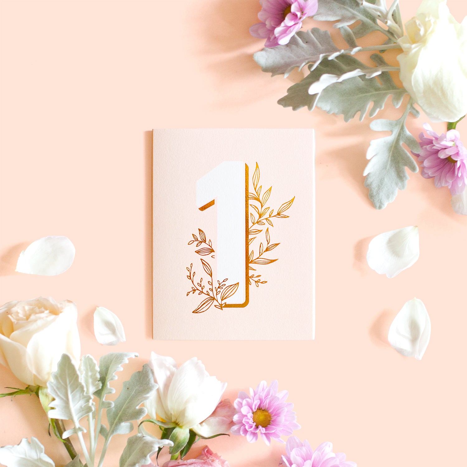 No. 1 Greeting Card - Floral - Little Reef and Friends