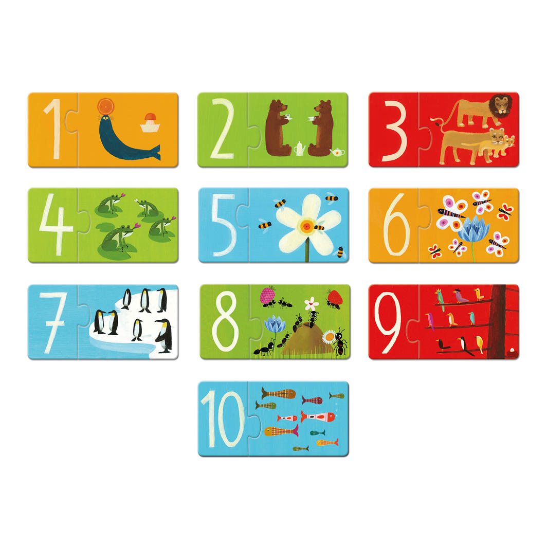 Numbers Toddler Puzzle - Set Of 10 - Little Reef and Friends