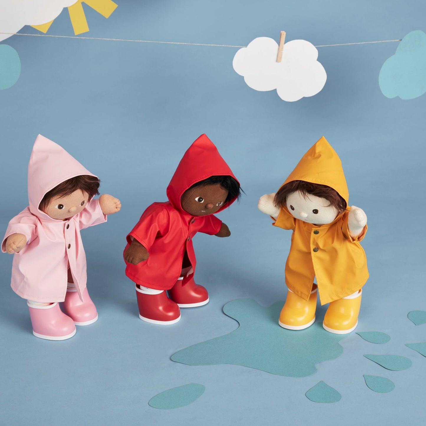 Dinkum Doll Rainy Play Set - Yellow - Little Reef and Friends