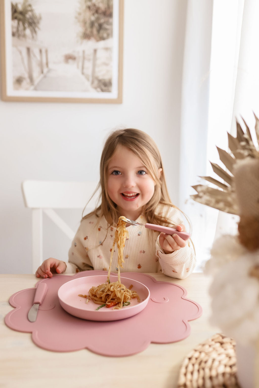 Toddler Feedie Cutlery Set - Dusty Rose - Little Reef and Friends