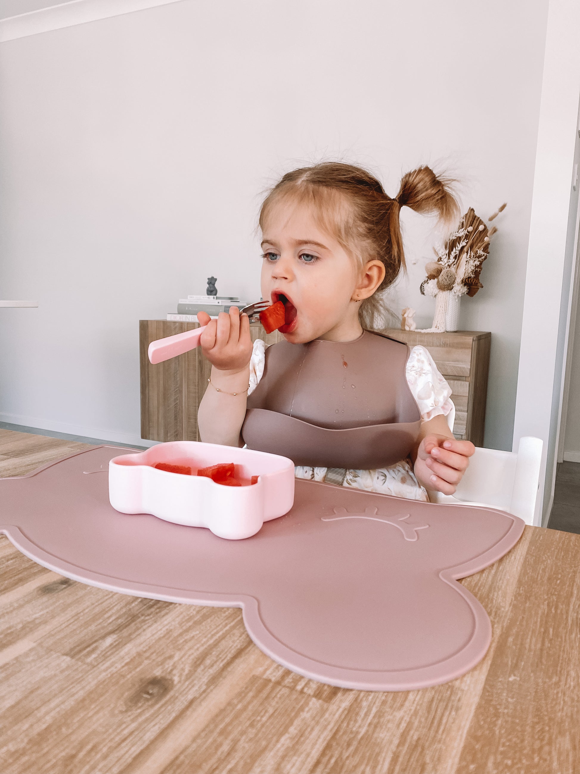 Toddler Feedie Cutlery Set - Powder Pink - Little Reef and Friends