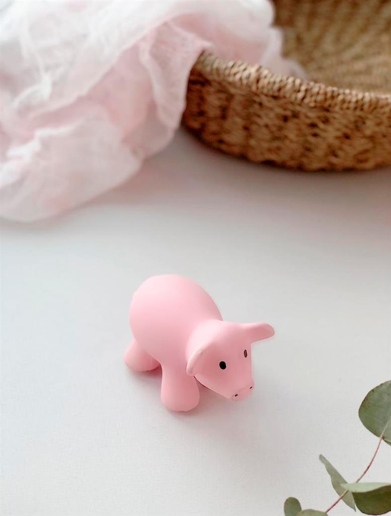 My First Farm Animals Bath Toy & Rattle - Pig - Little Reef and Friends