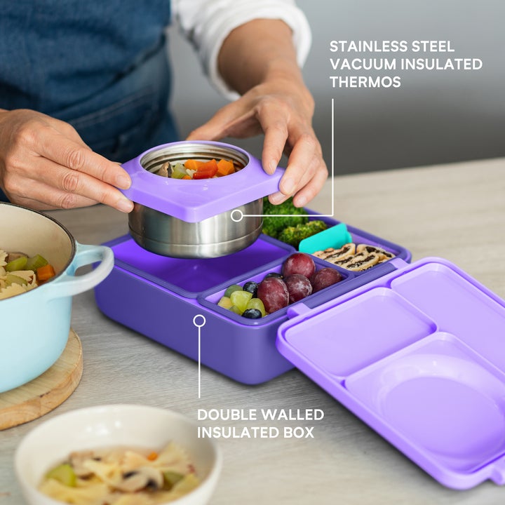 Hot & Cold Bento Lunchbox - Purple Plum - Little Reef and Friends