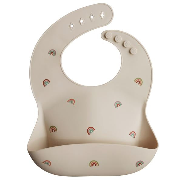 Silicone Baby Bib - Rainbow - Little Reef and Friends