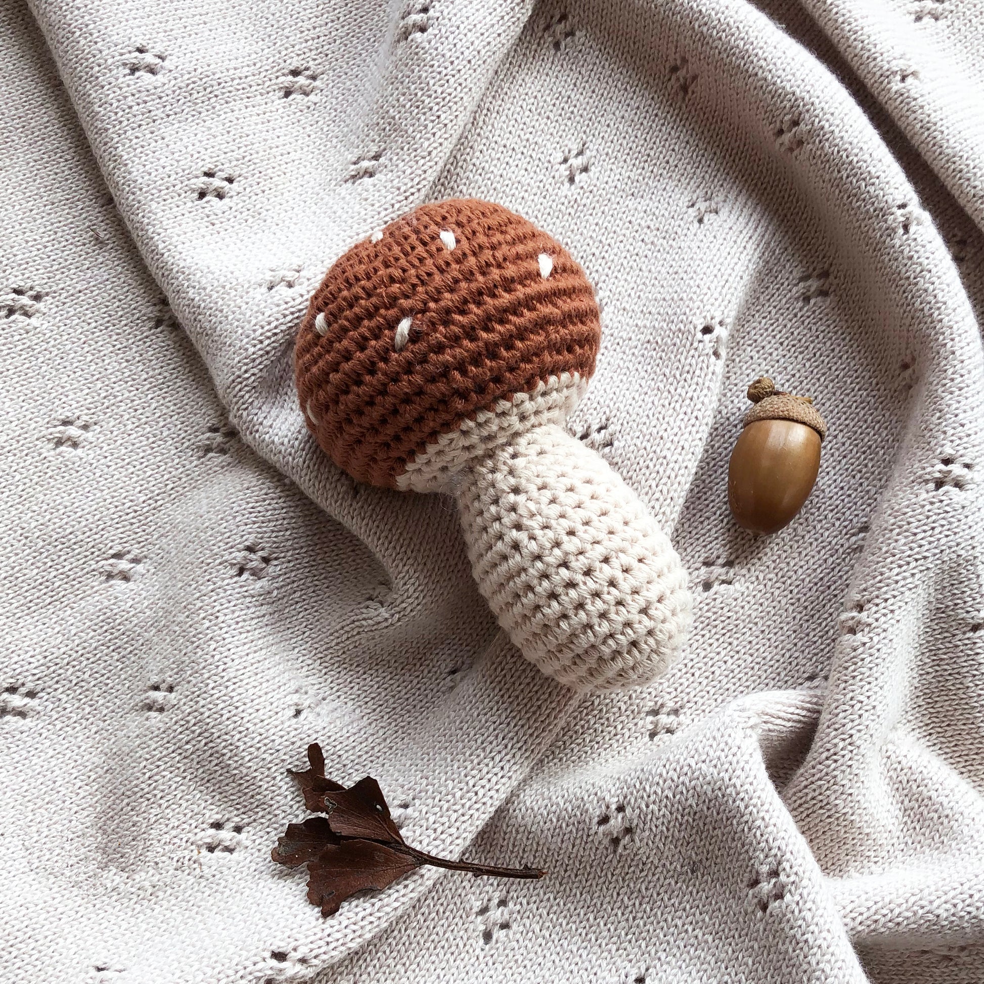 Crochet Mushroom Rattle - Little Reef and Friends