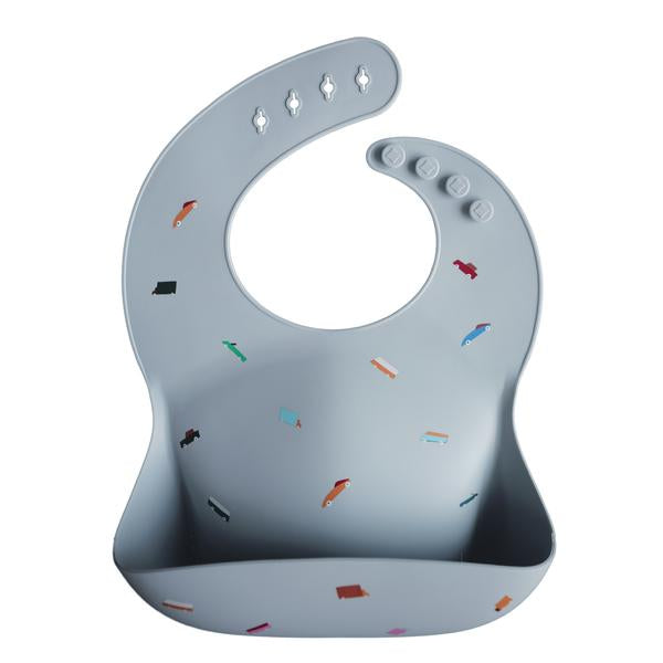 Silicone Baby Bib - Retro Cars - Little Reef and Friends