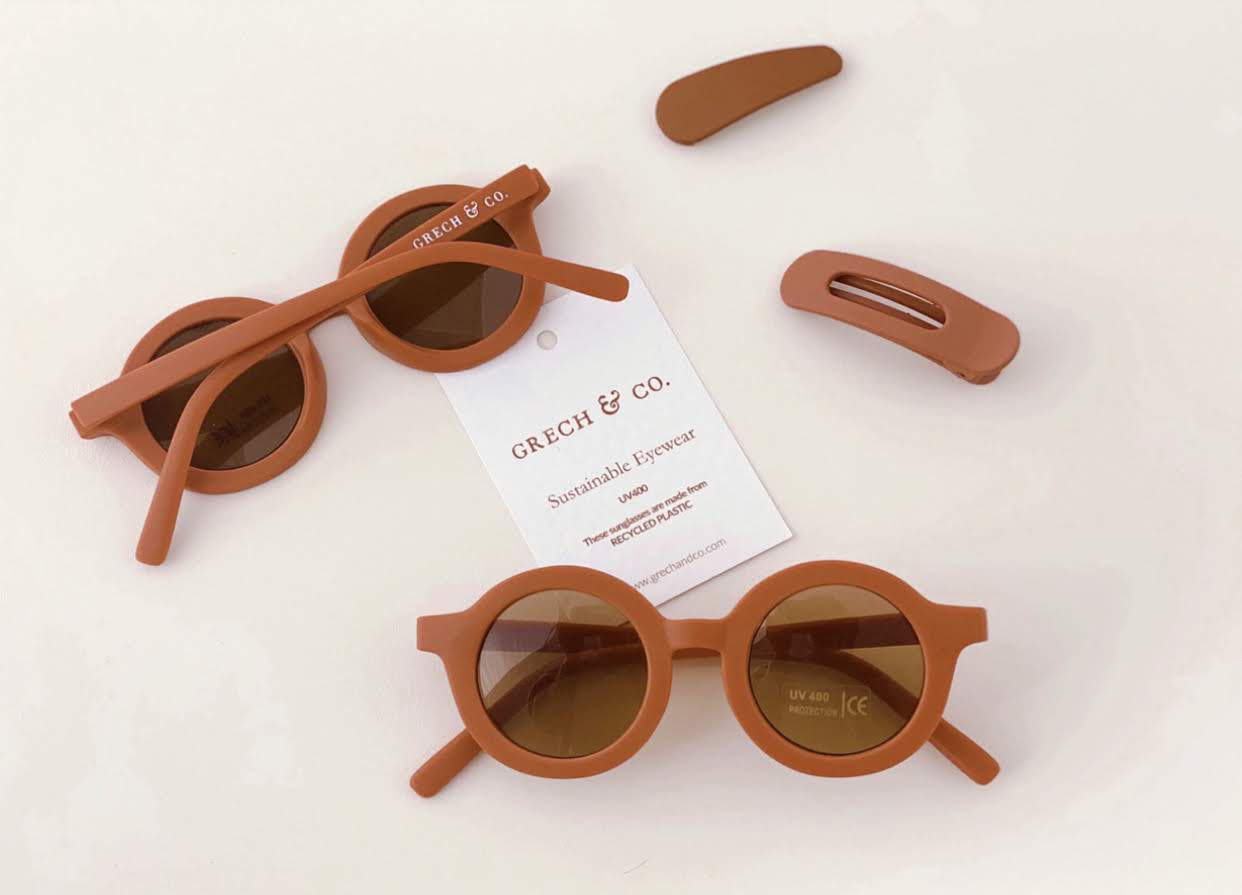 Sustainable Kids Sunglasses - Rust - Little Reef and Friends