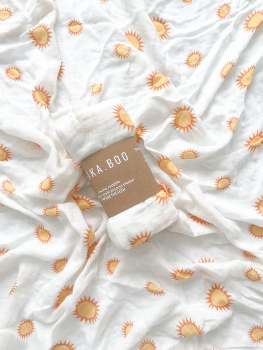 Sunrise Muslin Swaddle - Little Reef and Friends