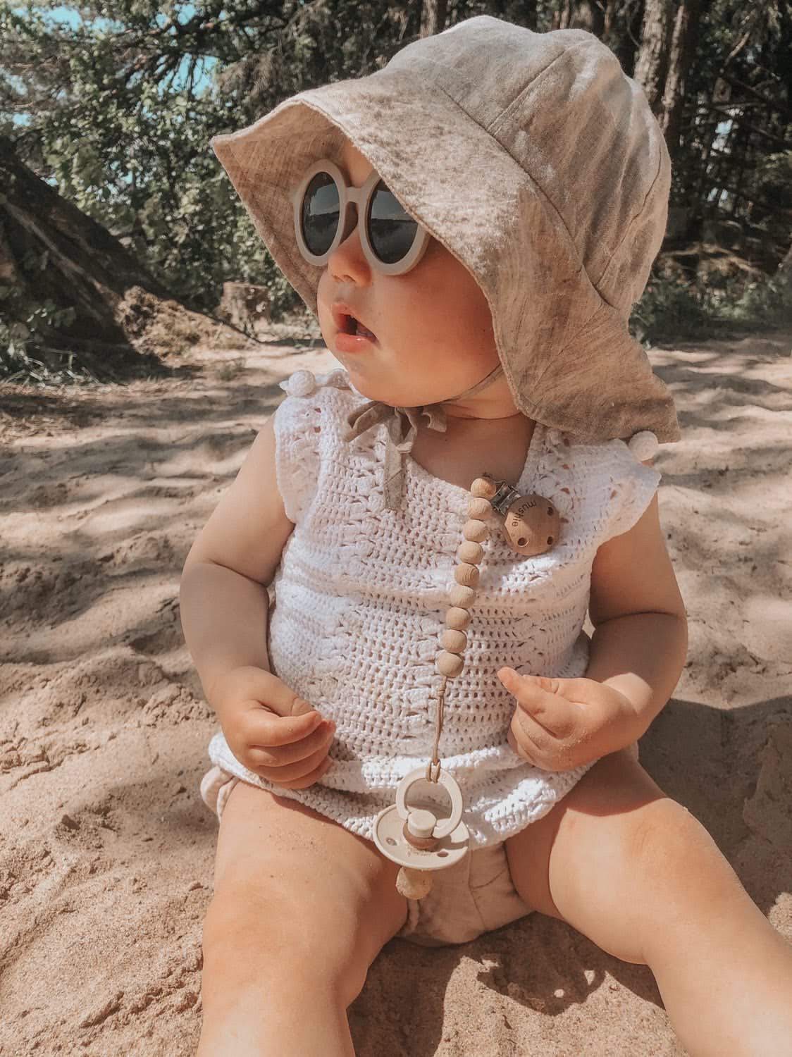 Sustainable Kids Sunglasses - Stone - Little Reef and Friends