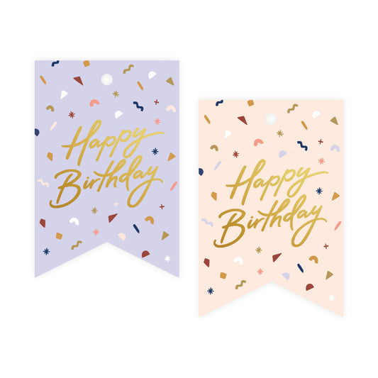Birthday Confetti Foil Gift Tag - Little Reef and Friends