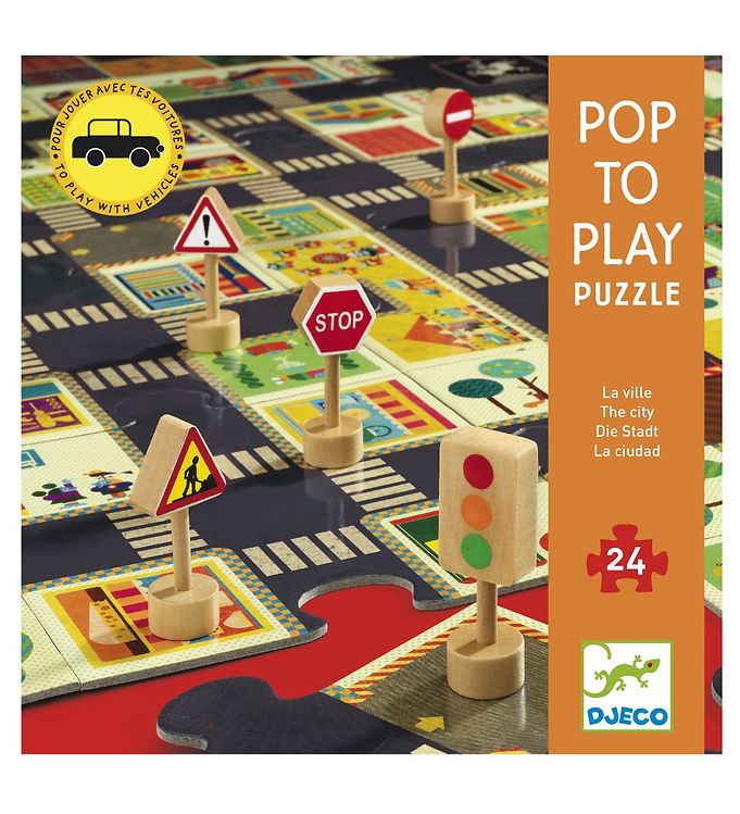The City Giant Pop-to-Play Puzzle 24pc - Little Reef and Friends