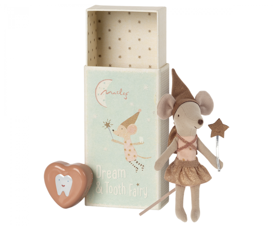 Tooth Fairy Mouse in Matchbox - Rose - Little Reef and Friends