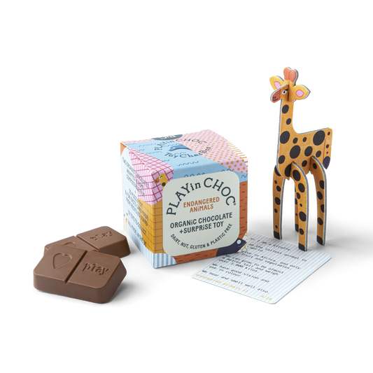 Organic Chocolate + Toy Gift Box - Endangered Animals - Little Reef and Friends