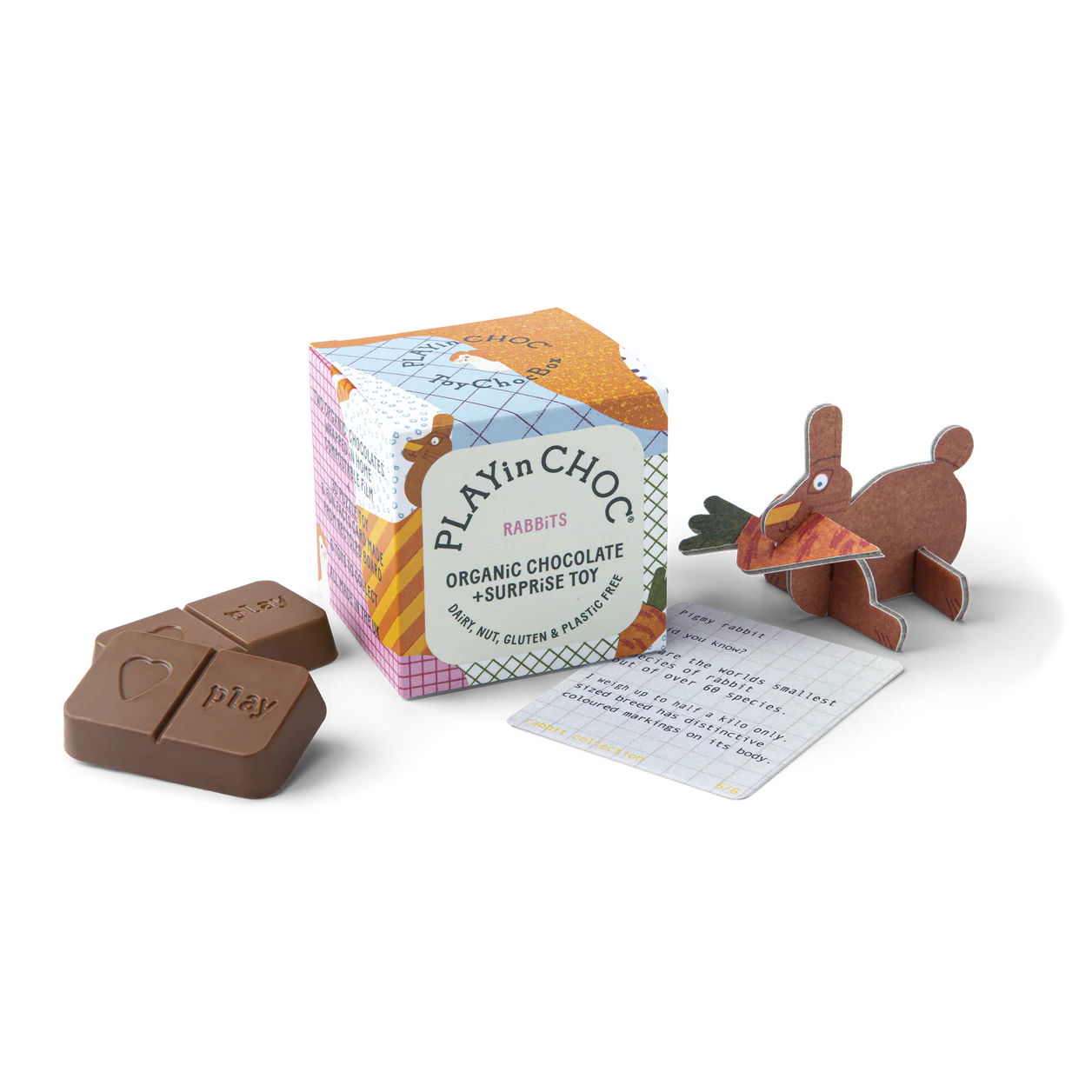 Organic Chocolate + Toy Gift Box - Rabbits - Little Reef and Friends