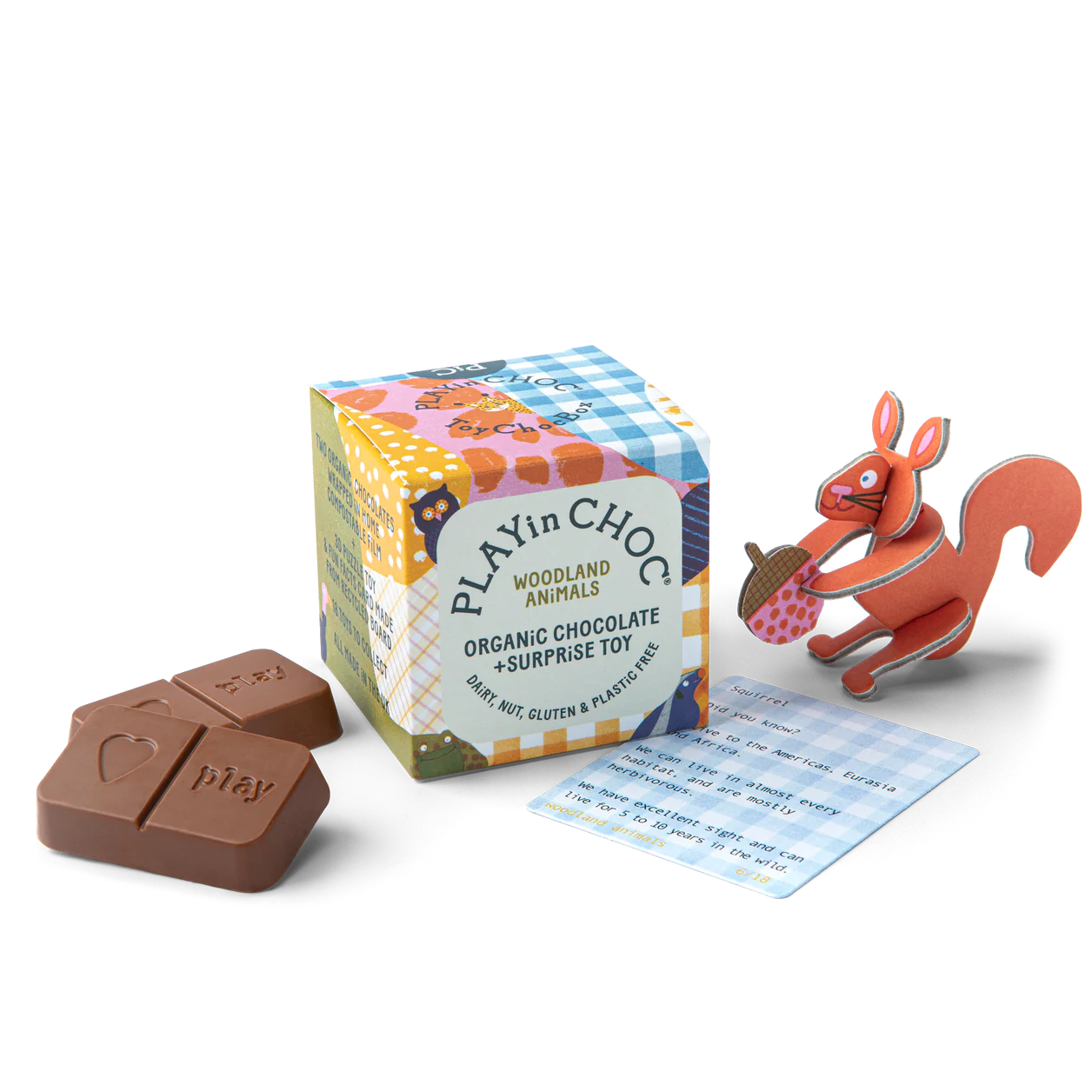 Organic Chocolate + Toy Gift Box - Woodland Animals - Little Reef and Friends