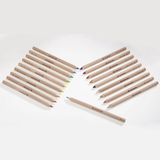 Triangular Colour Pencils Metal Case - 18 Colours - Little Reef and Friends