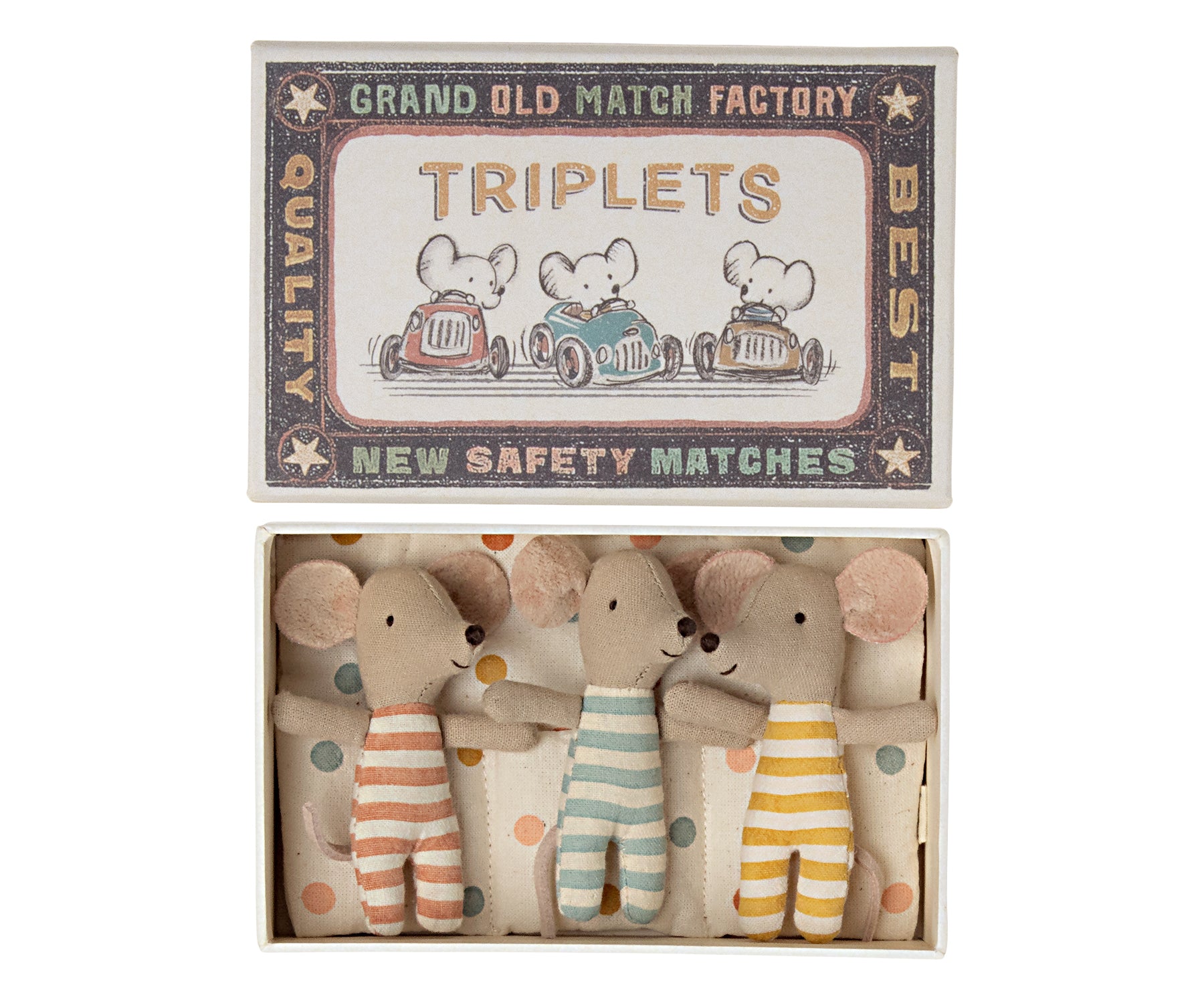 Triplets Baby Mice in Matchbox - Little Reef and Friends